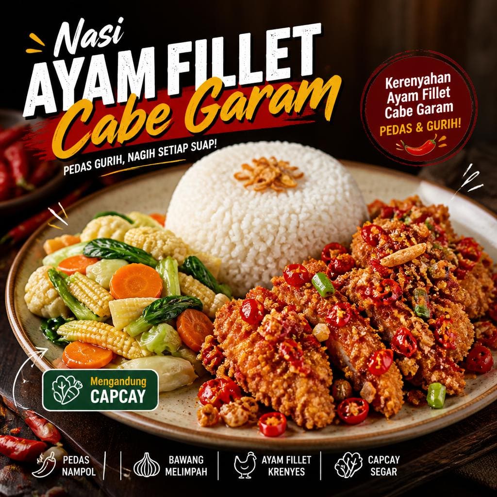 Nasi Ayam Fillet Cabe Garam D’ Cost Seafood